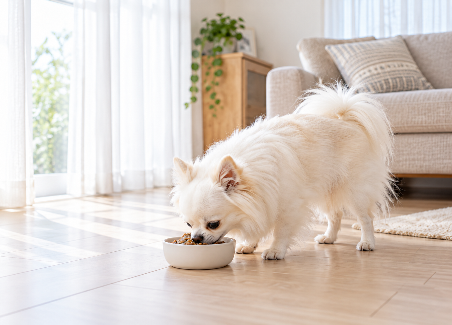 毎日の主食としてGOODISHを食べる愛犬