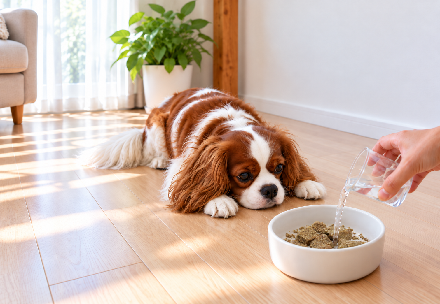 GOODISHをそのままとぬるま湯で戻した状態で試す様子