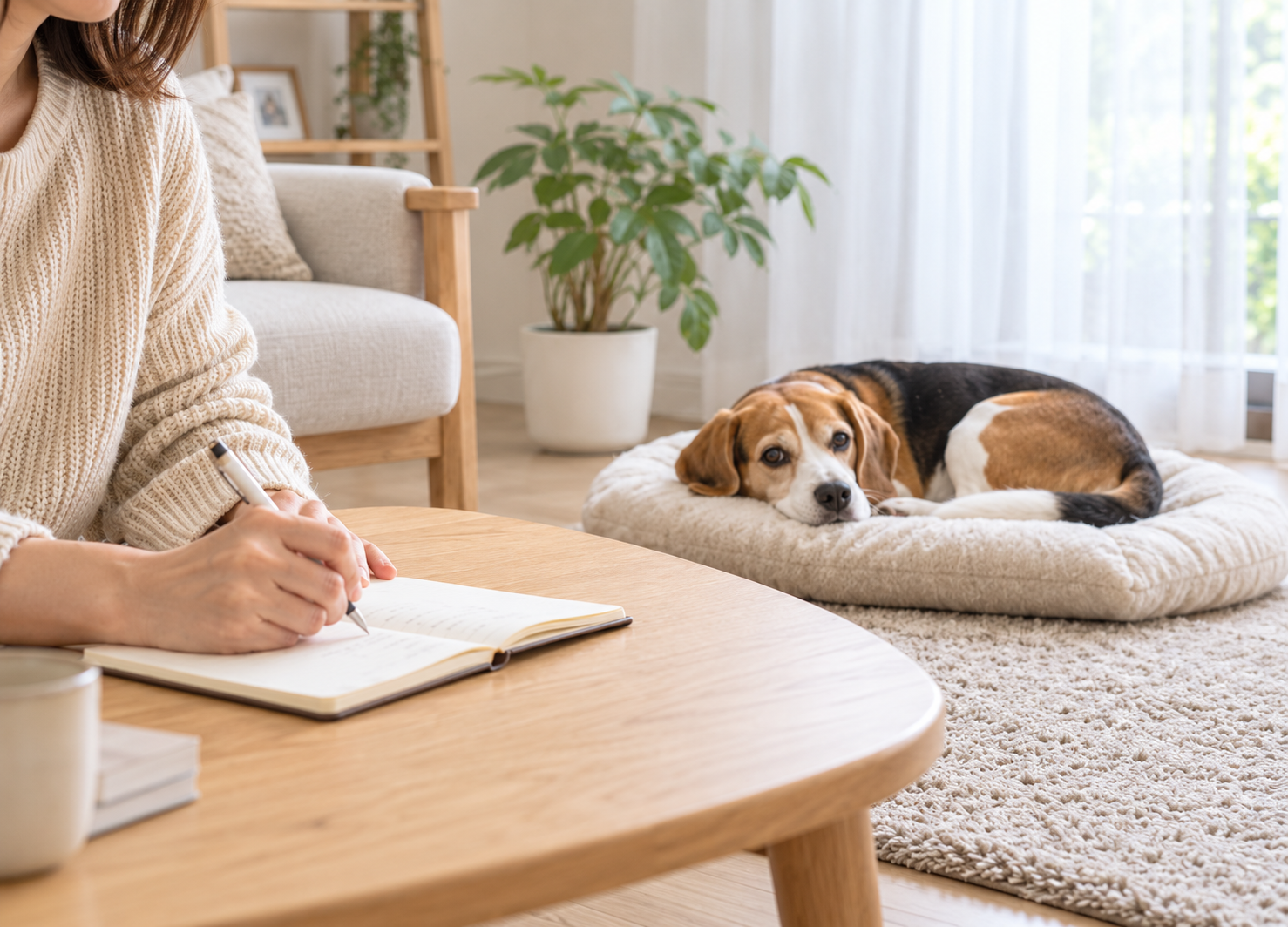 愛犬の便の変化を記録して体調を確認するイメージ